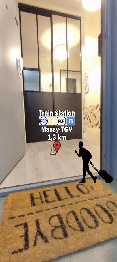T4 Massy TGV - 80m2 avec Terrasse et bureau - proche coulée verte - idéal Pro ou Famille Exterior foto